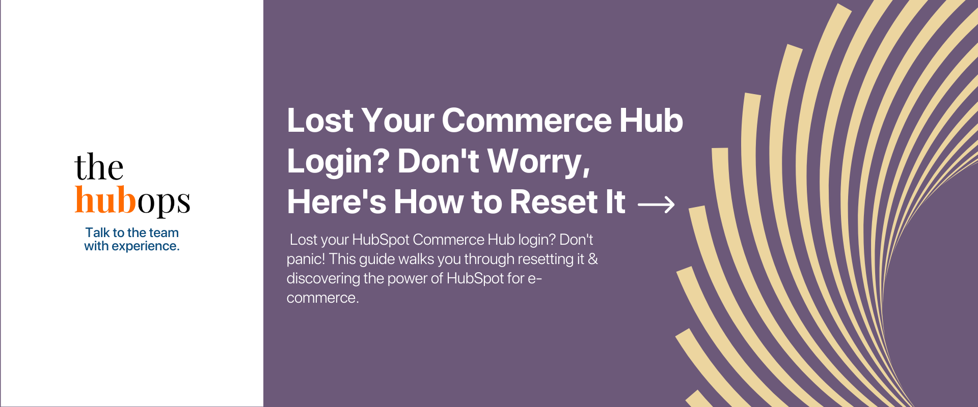 Commerce Hub Login - The HubOps