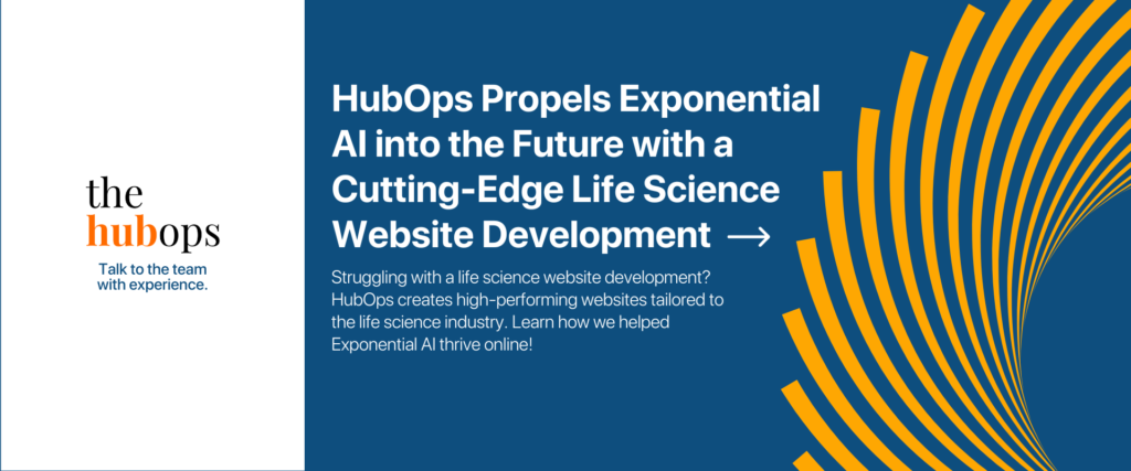 Life science website development - The HubOps